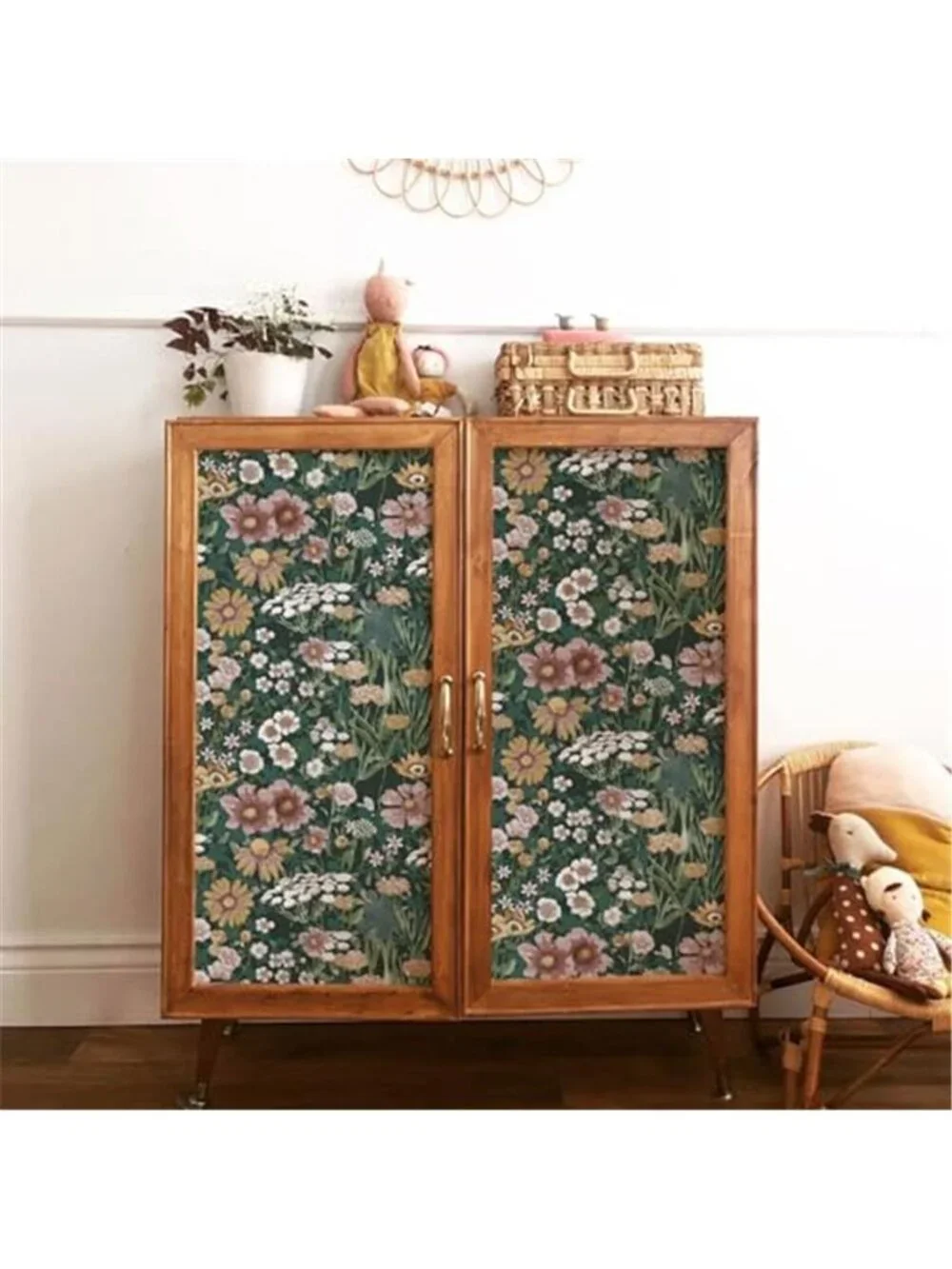 Peel Stick Floral Wallpaper Vintage Removable Contact Paper Waterproof Decor